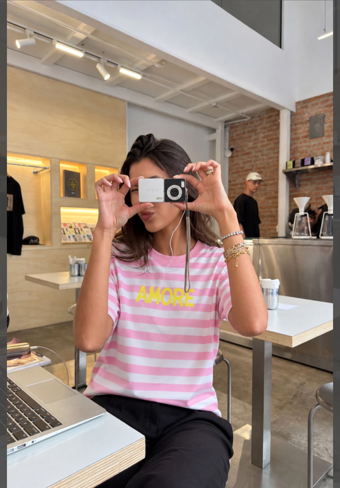 Camiseta Listrada Amore