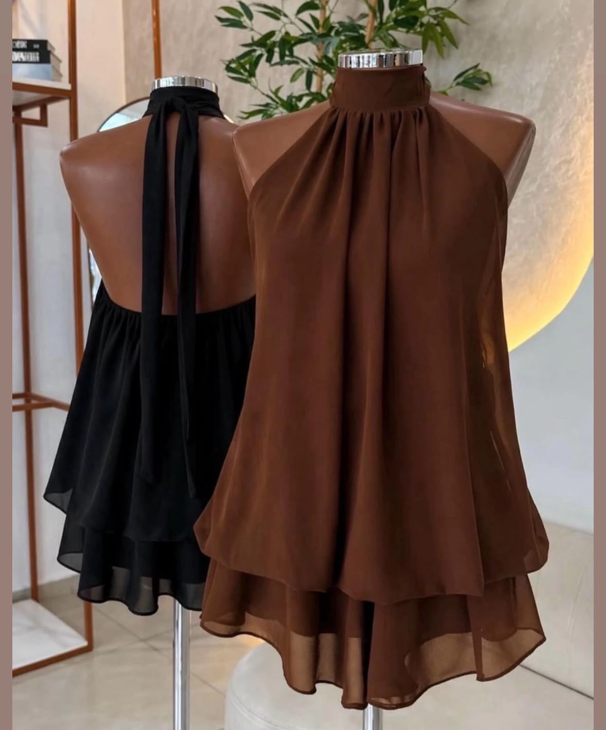 Blusa Gola Alta Chiffon